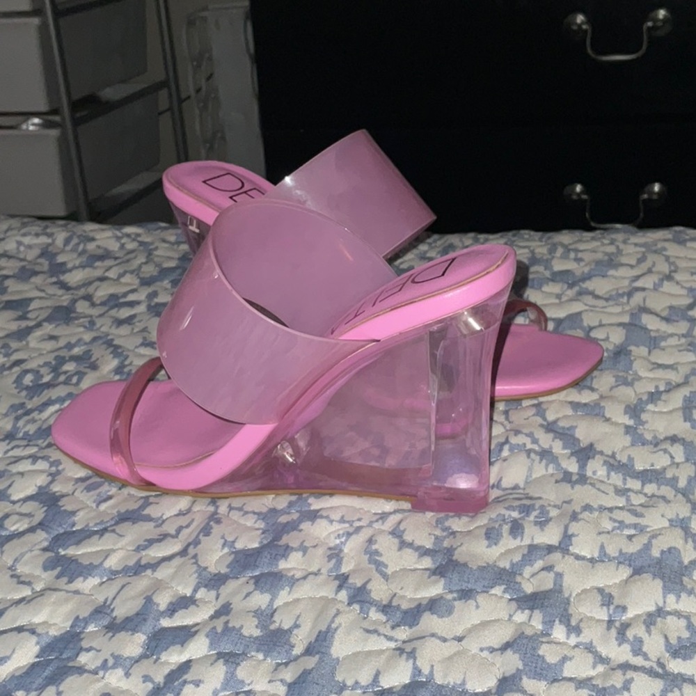 New Pink Wedge Heels